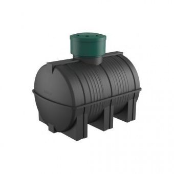 Подземная емкость для топлива горизонтальная 2000 литров (черная)