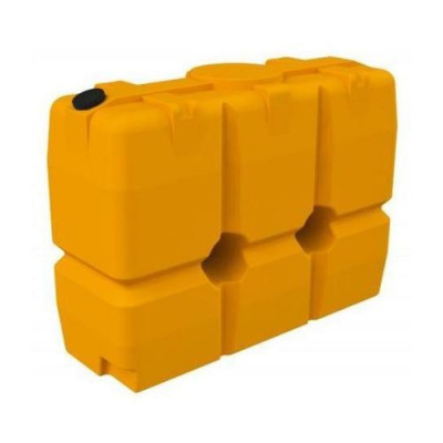 Емкость для топлива прямоугольная 2000 литров (желтая)