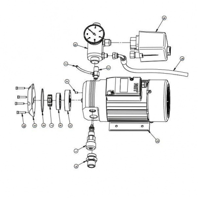 Схема запчастей насоса Pressol 23322