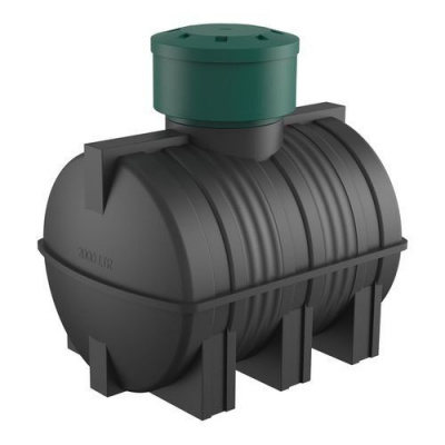 Подземная емкость для воды горизонтальная 2000 литров (черная)