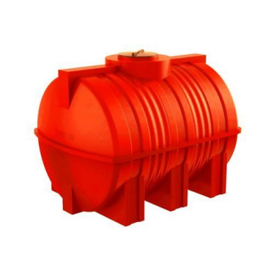 Емкость для топлива горизонтальная 2000 литров (красная)